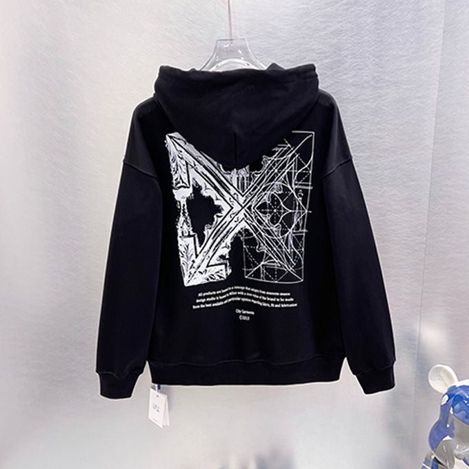 off white architectural sketch arrow hoodie